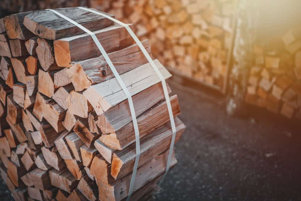A,Package,Of,Dry,Firewood,For,Heating,The,House.,A